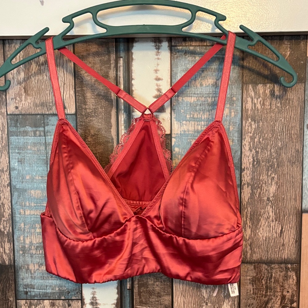 Victoria's Secret Scarlet Satin Bralette